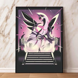 Japanese Classic Anime Pokemon Canvas Painting Lugia Ho-Oh HD Poster and Print Watercolor Wall Art Picture Home Decor Kids Gifts