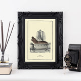 Funny Animal Print Retro Wall Poster Dressing Room Art