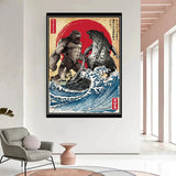 Japanese Anime The King of Terror Shark Poster Print Dinosaur Canvas Painting Wall Art Picture for Living Room Home Decor