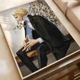M-My Hero AcademiaS Anime Poster HD Waterproof PVC Wall Art - Aesthetic Removable For Office Home Bedroom