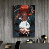 Popular Anime Chainsaw Man Makima Aesthetic Canvas Painting Poster Wall Art Picture Room Decoration