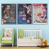 Anime Figure Mirai Nikki The Future Diary Poster Aesthetic Canvas Painting Home Decoration For Wall Art Mural Kawaii Room Decor