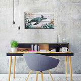 HD Printing Bathroom Wall Decoration, Ocean Art Green Turtle