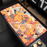 New Kawaii Japan Anime Pikachu Leather Mouse Pad PC Colorful Gamer Cabinet Mousepad Pokemon Keyboard Rug Laptop Gaming Desk Mat