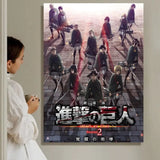A-A-Attack On T-T-Titan S-s-Season Anime Painting Calligraphy HD Waterproof Canvas Poster Art: Aesthetic Wall Decor Home