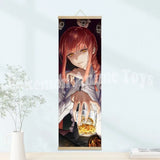 Chainsaw Man Anime Poster Wooden-framed Scroll Painting HD Quality Wall Art Retro Posters for Home Room Wall Decor