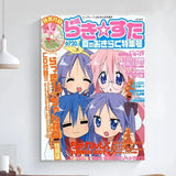 Anime Lucky Star Poster Art Self-adhesive Art Small Poster HD Quality Poster Wall Art Canvas Painting Study Wall Decoration