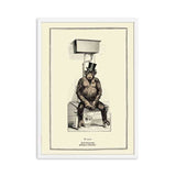 Funny Animal Print Retro Wall Poster Dressing Room Art