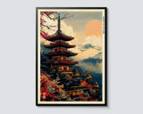 Japanese Tokyo Teahouse Cartoon Canvas Print Anime City Street Cafe Scene Wall Art Poster for Modern Living Room Home Decor Gift