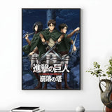 Popular Anime A-Attack on Titan Poster HD Waterproof Self-Adhesive Wall Art Multi-Scene Application