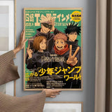 Japanese Anime J-Jujutsu K-Kaisen Poster Sticky Wall Art Printing Waterproof Home Living Bed Room Bar Aesthetic Decor