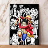 ONE PIECE Poster Canvas Painting Monkey D. Luffy Home Decoration No Frame Anime Wall Art Home Decor Picture Children's Gift