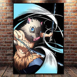 Japanese Anime Demon Slayer Wall Art Poster Nezuko And Tanjiro Home Decor Prints Living Room Bedroom Canvas Painting Mural Gi