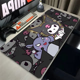 Kawaii Bow Extended Desk Mat PC Anime Sanrio Gamer Cabinet Keyboard Rug Kuromi Bunny Ears Mouse Pad Laptop Purple Skull Mousepad