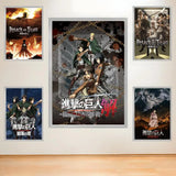 Popular Anime A-Attack on Titan Poster HD Waterproof Self-Adhesive Wall Art Multi-Scene Application