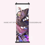 Demon Slayer Hanging Painting Home Decor Kamado Tanjirou Wall Art Anime Poster Uzui Tengen Canvas Scrolls Pictures Living Room