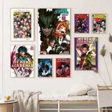 1PC My Hero Academia Bakugo Anime Poster Self-adhesive Art Waterproof Paper Sticker Coffee House Bar Room Wall Decor