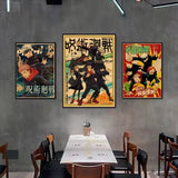 Japanese Anime J-Jujutsu K-Kaisen Poster Sticky Wall Art Printing Waterproof Home Living Bed Room Bar Aesthetic Decor