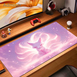 Pink Fox Mouse Mat Anime Kawaii Cute Mousepad Natural Rubber Gaming Table Pad Extra-large size Office Computer Mouse Desk Mats