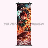 Demon Slayer: Kimetsu No Yaiba Wall Art Canvas Scrolls Pictures Hanging Painting Anime Rengoku Kyoujurou Home Decor Print Poster