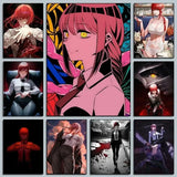 Popular Anime Chainsaw Man Makima Aesthetic Canvas Painting Poster Wall Art Picture Room Decoration