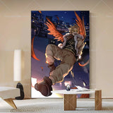 Anime My Hero Academia Hawks Classic Anime Poster Self-adhesive Art Waterproof Paper Sticker Coffee House Bar Room Wall Decor