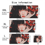 Mask anime girl Mouse Pad Large Computer Office Game Table Mats XXL Rubber Anti-slip Gaming Keyboard Mousepads Long Desk Pads