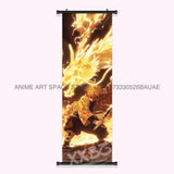 Demon Slayer: Kimetsu No Yaiba Wall Art Canvas Scrolls Pictures Hanging Painting Anime Rengoku Kyoujurou Home Decor Print Poster