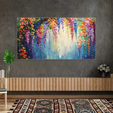 Handmade Oil Painting Canvas Wall Art Decoration 3D Texture Thick Oil Flowers Modern Abstract For Home Living Room Decor Internet Rolled Frameless Unstretched Painting
