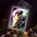 Anime Attack on Titan Night Light Painting Picture Frame Room Decor Home Wall Decorative Art For Bedroom Friends Gifts Moon Lamp
