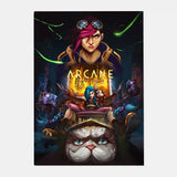 Anime Game Arcane Jinx Main Art Poster Aesthetic Canvas Painting Posters and Prints Wall Art Picture For Living Room Decoration
