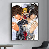 Hot Anime Death Note Canvas Prints Poster Figure Ryuk Yagami Raito L Misa Amane Wall Art Home Decoration Art Poster Fans Gifts