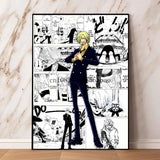 ONE PIECE Poster Canvas Painting Monkey D. Luffy Home Decoration No Frame Anime Wall Art Home Decor Picture Children's Gift