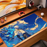 Pink Fox Mouse Mat Anime Kawaii Cute Mousepad Natural Rubber Gaming Table Pad Extra-large size Office Computer Mouse Desk Mats