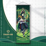 Genshin Impact Scroll Canvas Painting Columbina Sandrone Flins Home Decor Wall Hanging Anime Poster Wall Art Room Decoration
