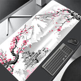 Sakura Computer Keyboard Mat Deskmat Cute Mouse Pad Rubber Anti slip Gaming Mousepad Anime Laptop Accessories Desk Mats 90x40cm