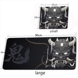 Japanese Anime Black Oni Mouse Pad Game Mini PC Desk Mat Non-Slip Rubber Laptop Playmat for Office Gaming Accessories for Gamer