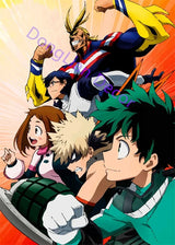 Japanese Anime My Hero Academia Wall Decorative Picture for Boy Room Metal Tin Sign Home Decor Wall Art Cafe Quality Posters