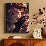 Jujutsu Kaisen Anime Posters Sticky Decoracion Painting Wall Art White Kraft Paper Wall Decor