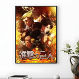 Popular Anime A-Attack on Titan Poster HD Waterproof Self-Adhesive Wall Art Multi-Scene Application