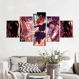 Anime Jujutsu Kaisen Character 5PCS Home Decor Canvas Paintings Pictures Wall Art Printed Poster No Frame Artwork Living Room