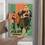 Japanese Anime J-Jujutsu K-Kaisen Poster Sticky Wall Art Printing Waterproof Home Living Bed Room Bar Aesthetic Decor
