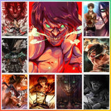 Anime A-Attack On Titan Eren Jaeger Poster Art With Prints Home Bedroom Living Room Decoration Gift