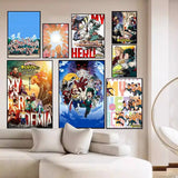 Anime My Hero Academia Self-adhesive Art Poster HD Quality Wall Art Retro Posters for Home Home Decor