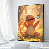 Anime Figures Hd Charizard Bulbasaur Squirtle Charmander Artwork Poster Canvas Painting Wall Art Home Room Decor