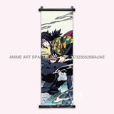 Demon Slayer Hanging Painting Home Decor Kamado Tanjirou Wall Art Anime Poster Uzui Tengen Canvas Scrolls Pictures Living Room