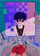Classic Hot Horror Video Game Omori Poster Psychological Game Anime Cartoon Print Canvas Painting Wall Art Playroom Home Decor