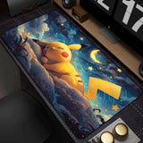 New Kawaii Japan Anime Pikachu Leather Mouse Pad PC Colorful Gamer Cabinet Mousepad Pokemon Keyboard Rug Laptop Gaming Desk Mat