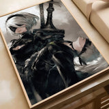 NieR Automata Anime Anime Canvas Painting Poster Home Living Room Bedroom Bar Cafe Art Decor Anime Wall Art Room Decor