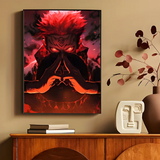Jujutsu Kaisen Anime Posters Sticky Decoracion Painting Wall Art White Kraft Paper Wall Decor